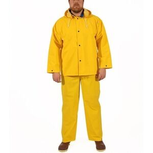 Tingley Industrial 3-Pc Rain Suit - Jacket/Pants/Hood - 4XL - #S53307 Yellow